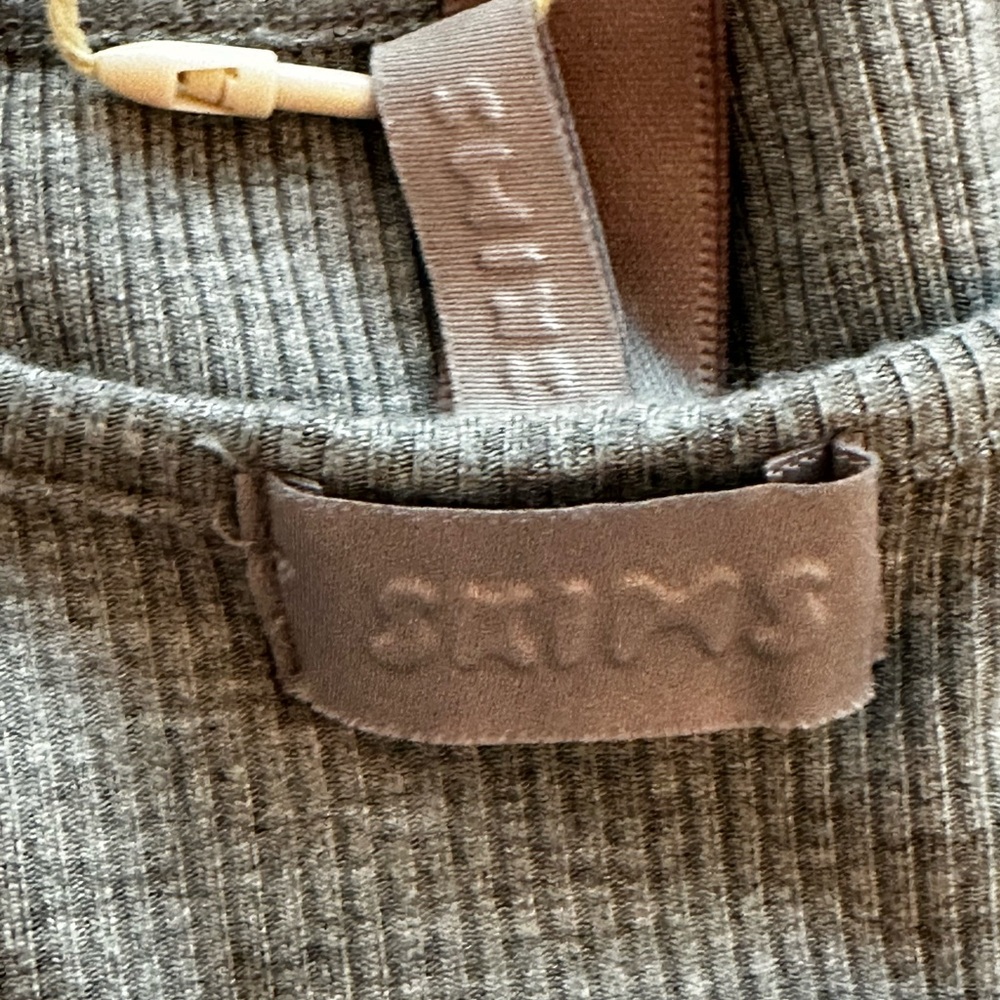 SKIMS LONG SLIP DRESS 🥰 Small in Heather Gray NWT - Picture 5 of 11